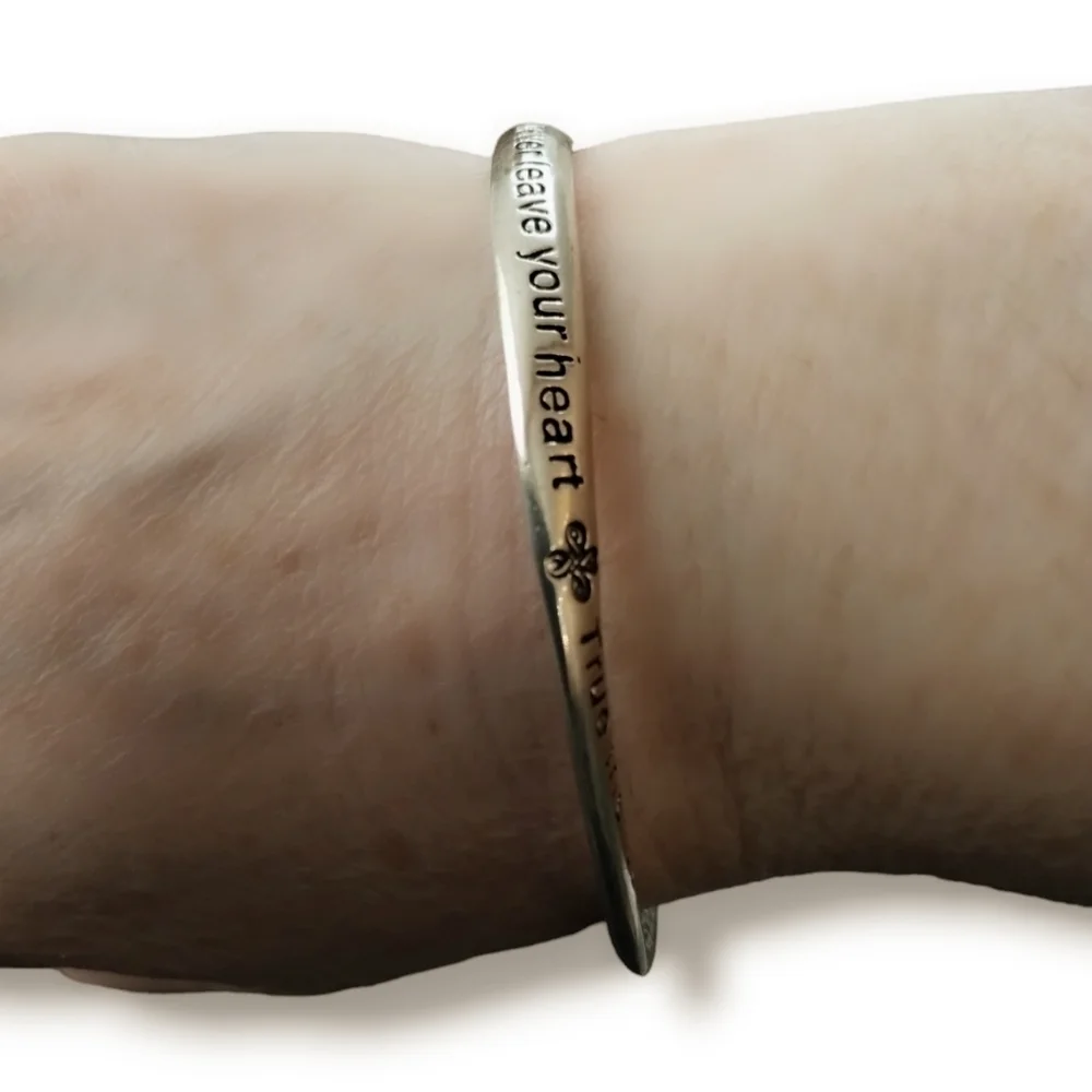Engraved Friendship Stacking Bangle - Picture 2 of 3